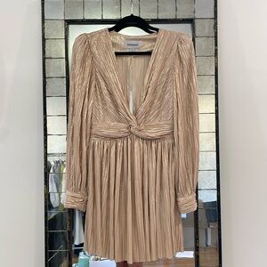 Sabina Musayev metallic pleated dress - worn once